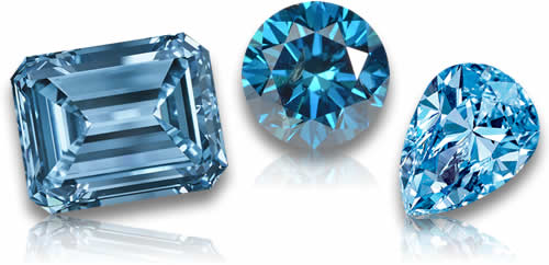 Natürliche blaue Diamant-Edelsteine