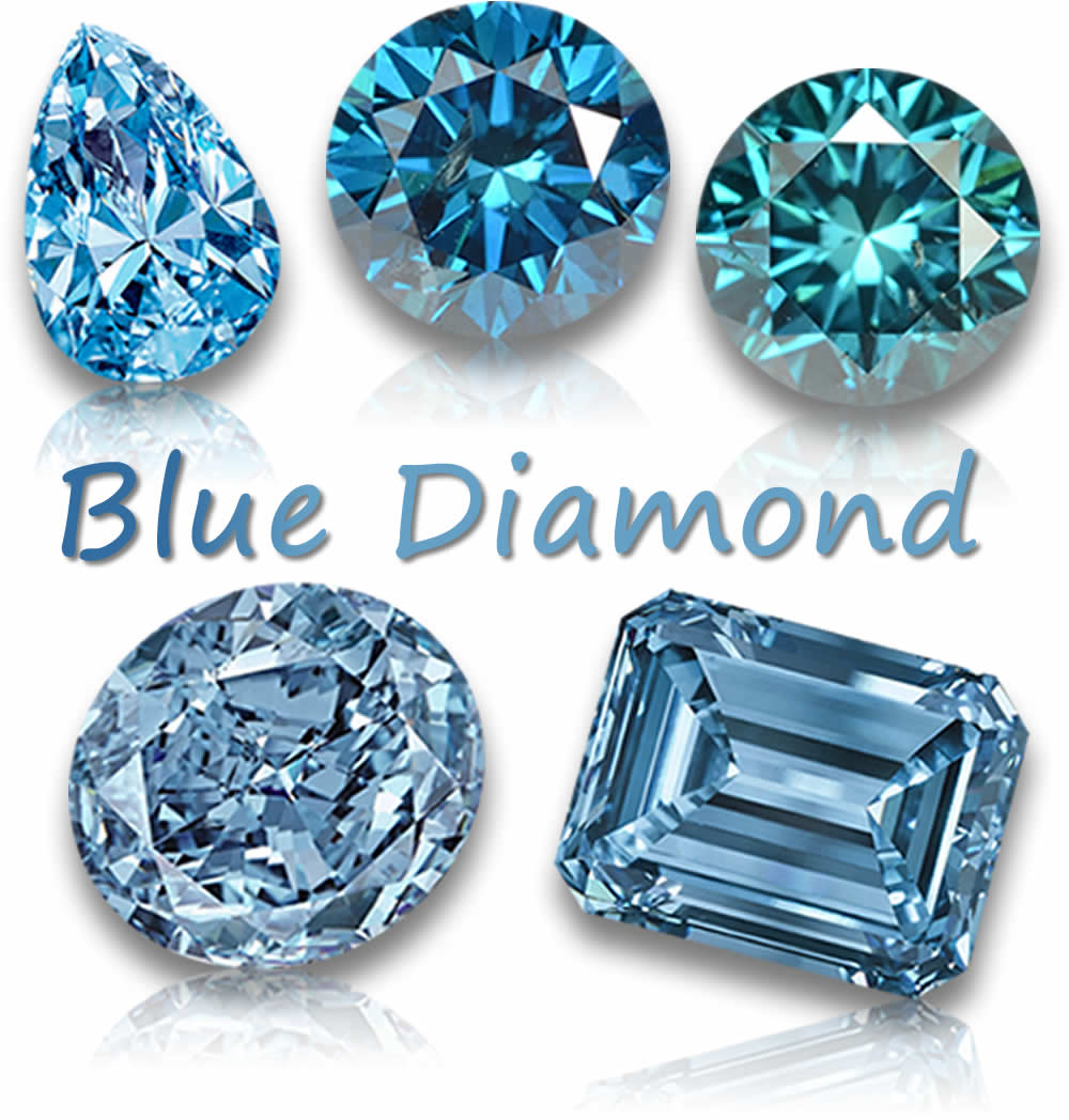 Natürliche blaue Diamant-Edelsteine