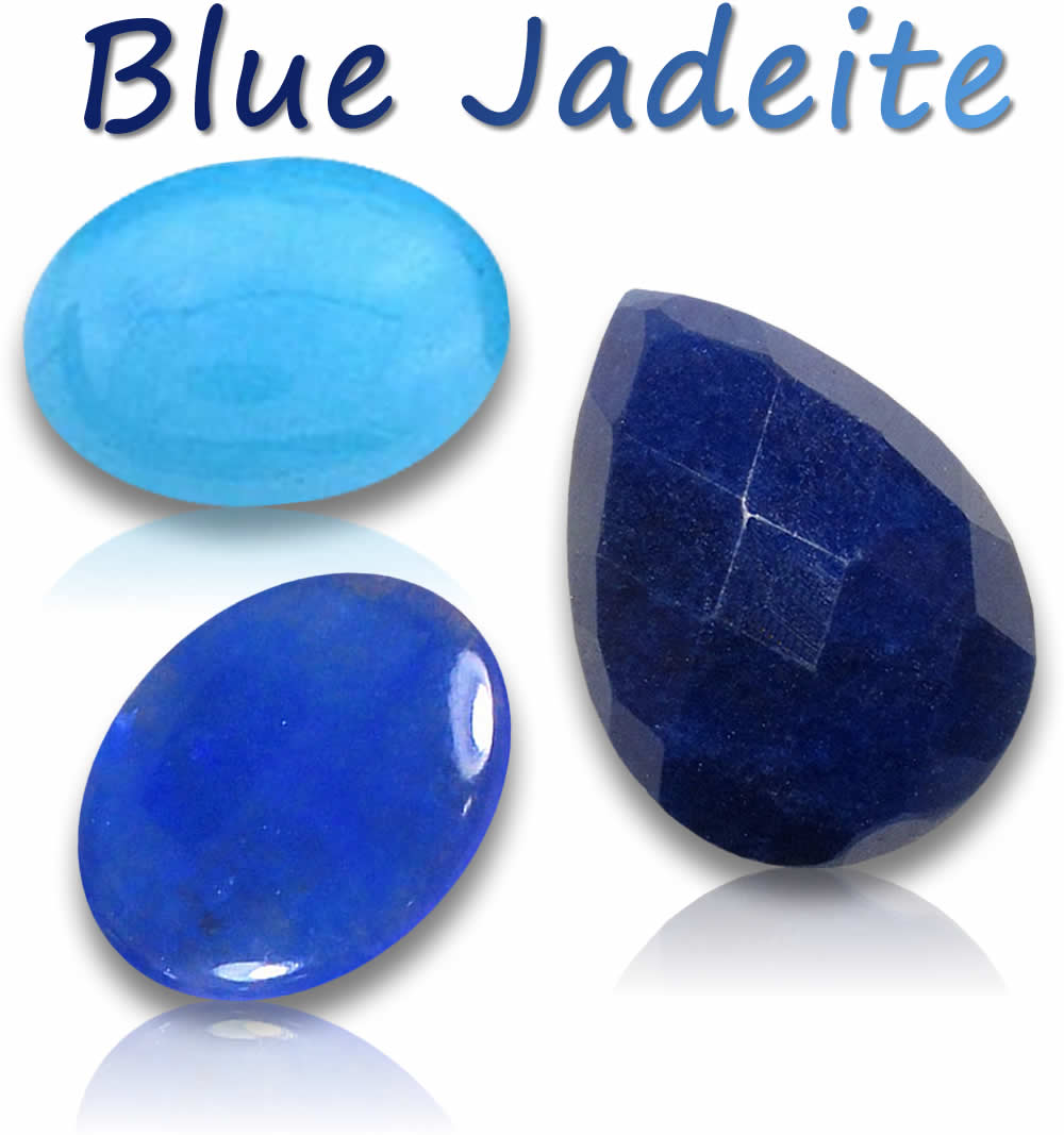 Natürliche blaue Jadeit-Edelsteine