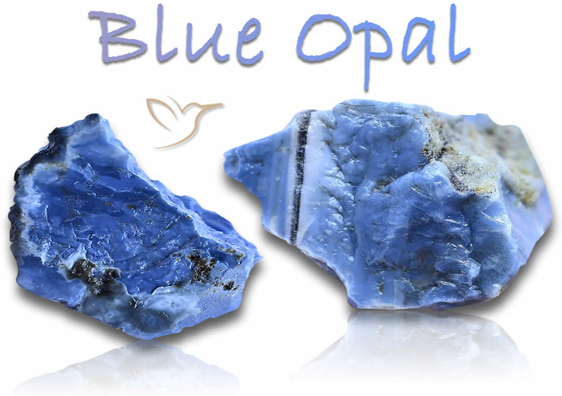Blauer Opal Rohsteine