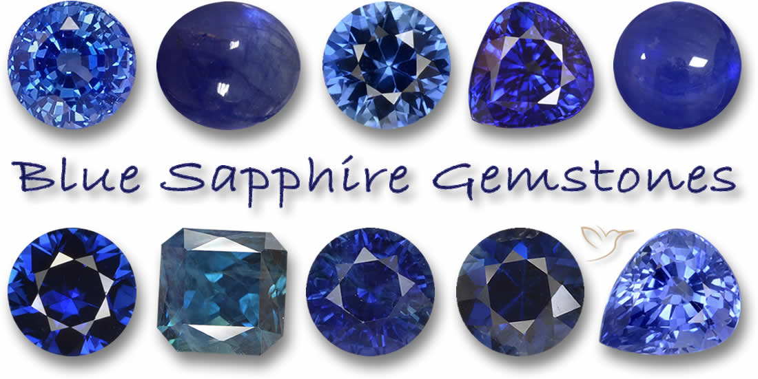 Blaue Saphir-Edelsteine