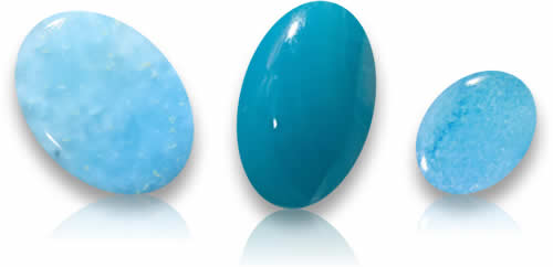Natürliche blaue Smithsonit-Edelsteine