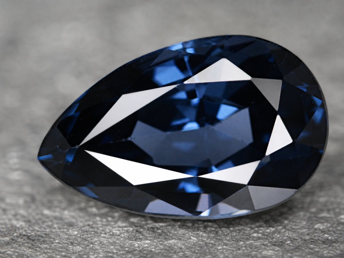 Nahaufnahme von natürlichen blauen Spinell-Edelsteinen