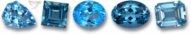 Blaue Topas-Edelsteine