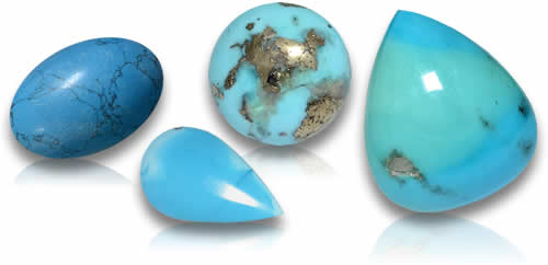 Natürliche blaue Türkis-Edelsteine