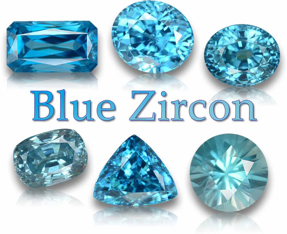 Natürliche blaue Zirkon-Edelsteine