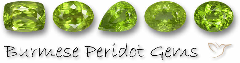 Burmesische Peridot Edelsteine