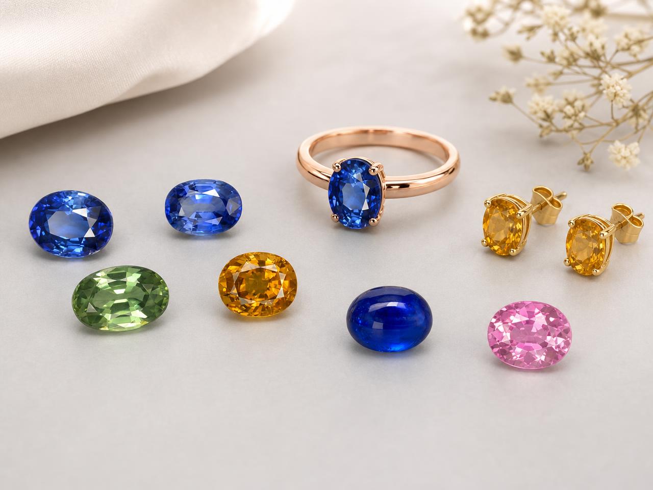 Lose, kalibrierte Saphire (6x4 mm) für Schmuckfassungen