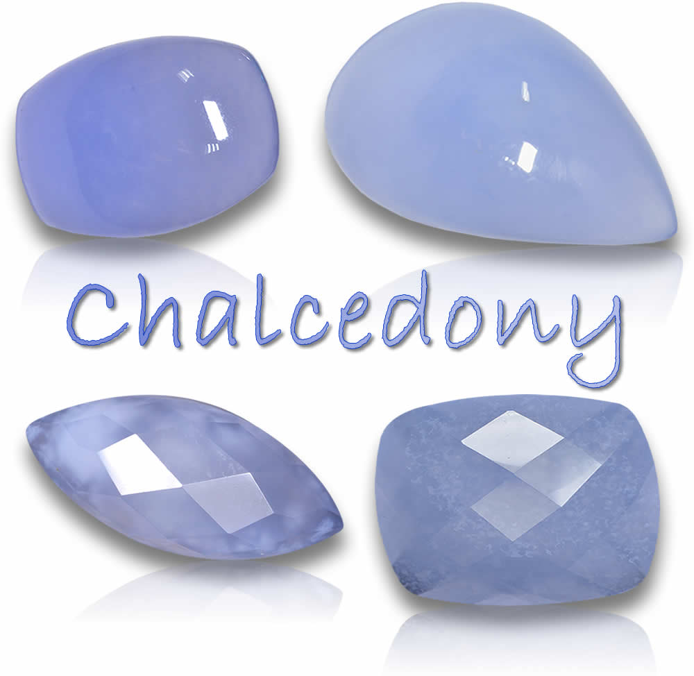 Natürliche Chalcedon-Edelsteine