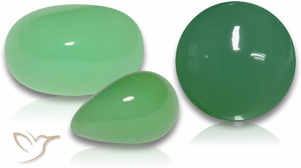 Chrysopras-Edelsteine