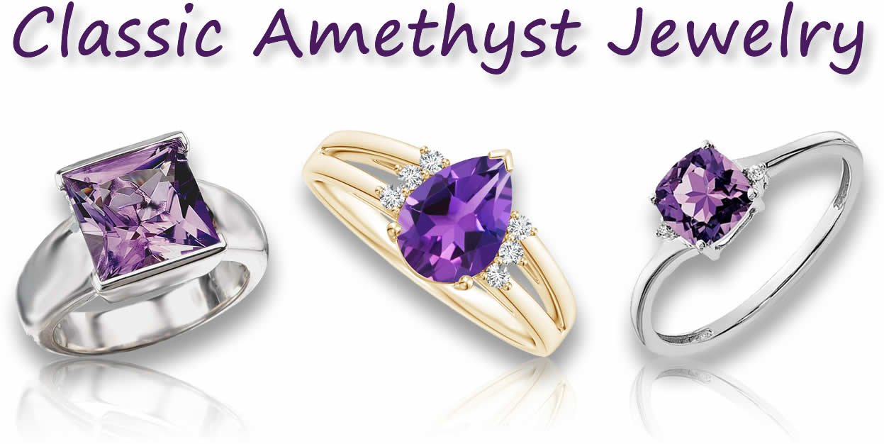 Klassische Amethyst-Schmuckdesigns