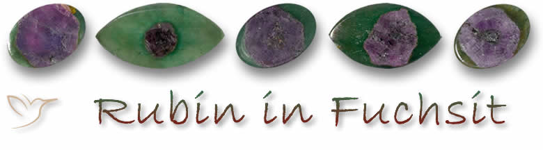 Rubin mit Fuchsit Edelsteine