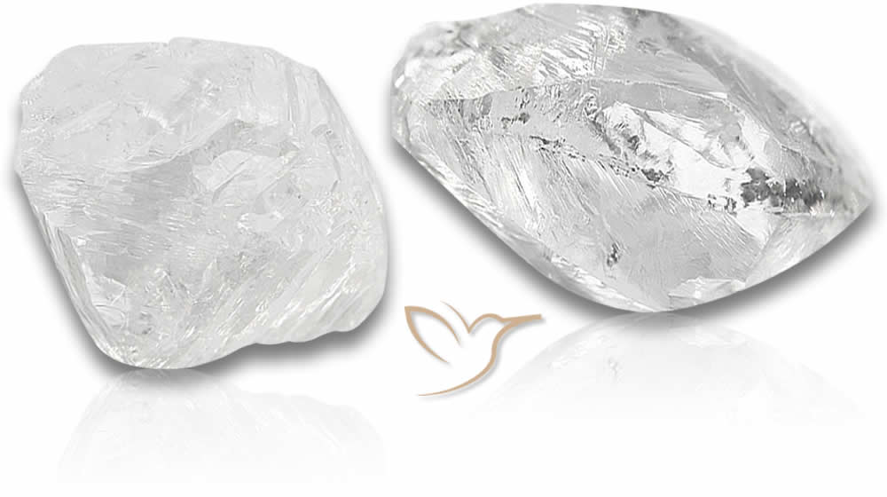 Weißer Diamant - Rohsteine