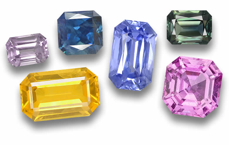 Emerald Cut Sapphire Gemstones - Natural, Certified