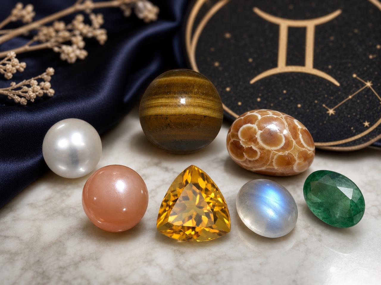 Lose, natürliche Geburtssteine für Zwillinge (Sternzeichen) für Schmuck
