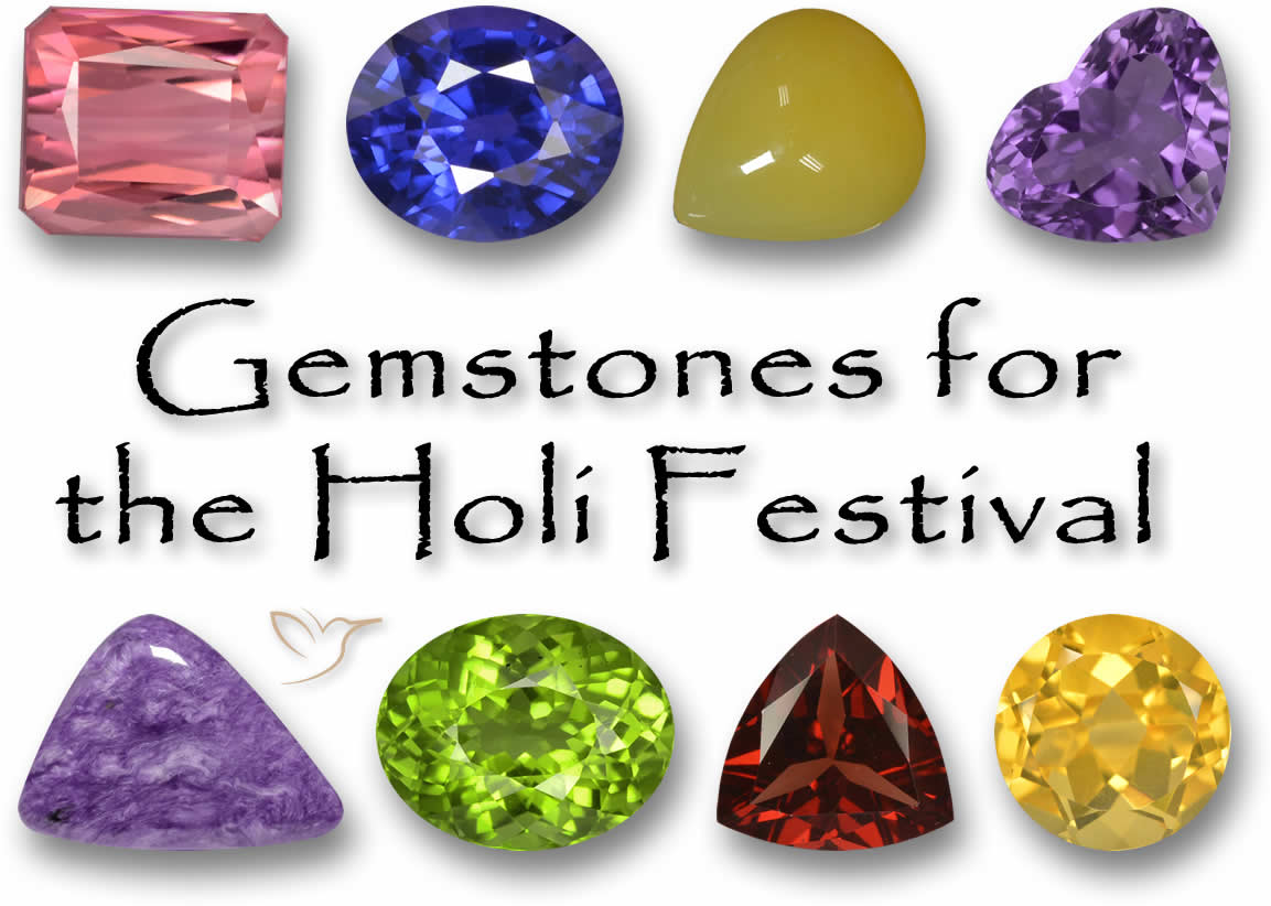 Edelsteine für das Holi-Fest