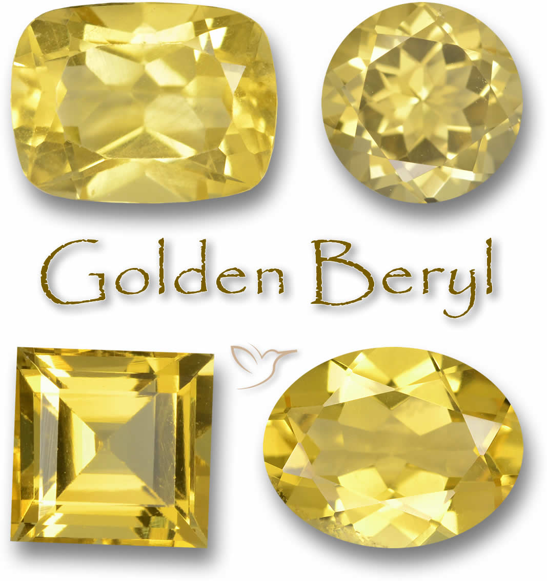 Goldene Beryll-Edelsteine