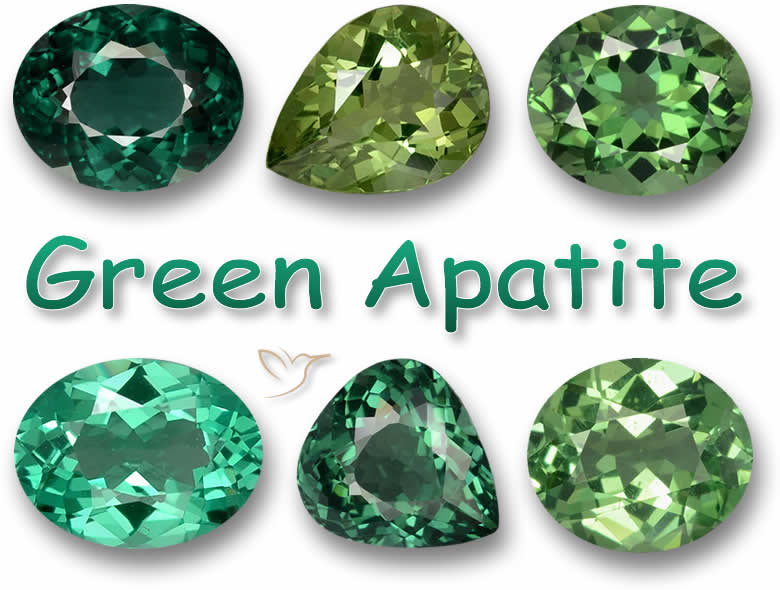 Grüne Apatit-Edelsteine