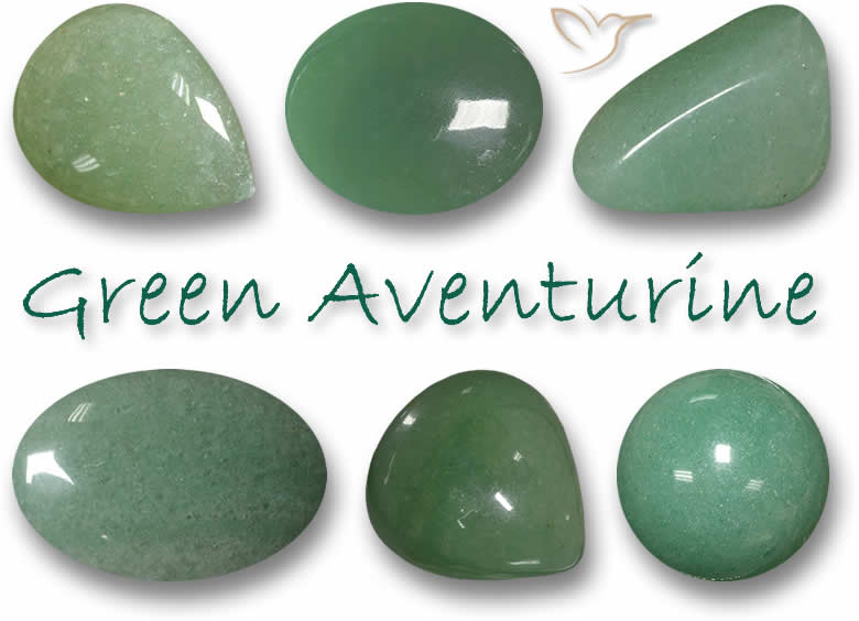 Grüne Aventurin-Edelsteine