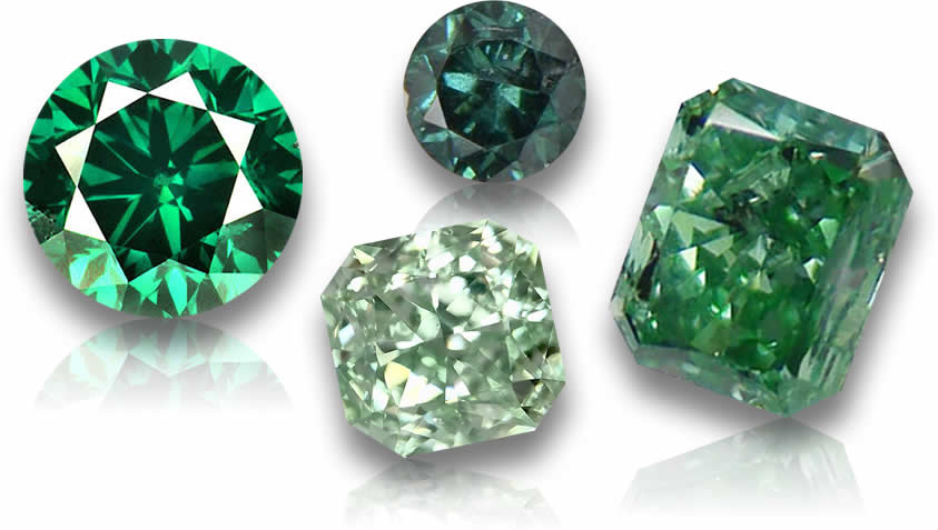 Grüne Diamanten zu verkaufen
