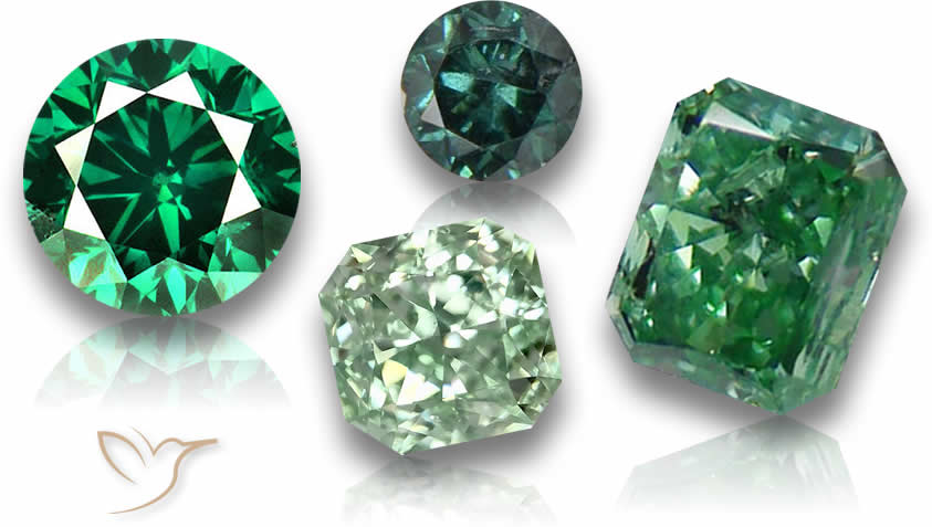 Grüne Diamant-Edelsteine