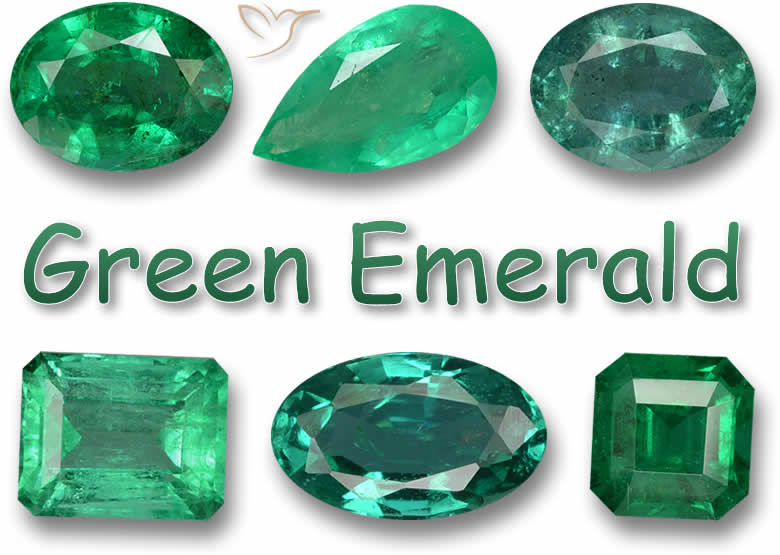 Grüne Smaragd-Edelsteine