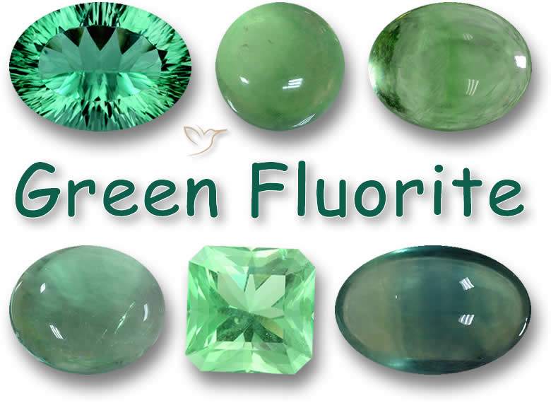 Grüne Fluorit-Edelsteine
