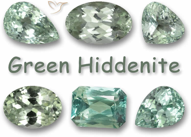 Grüne Hiddenit-Edelsteine