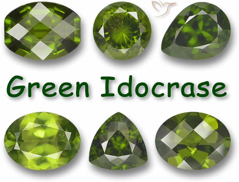 Grüne Idocrase-Edelsteine