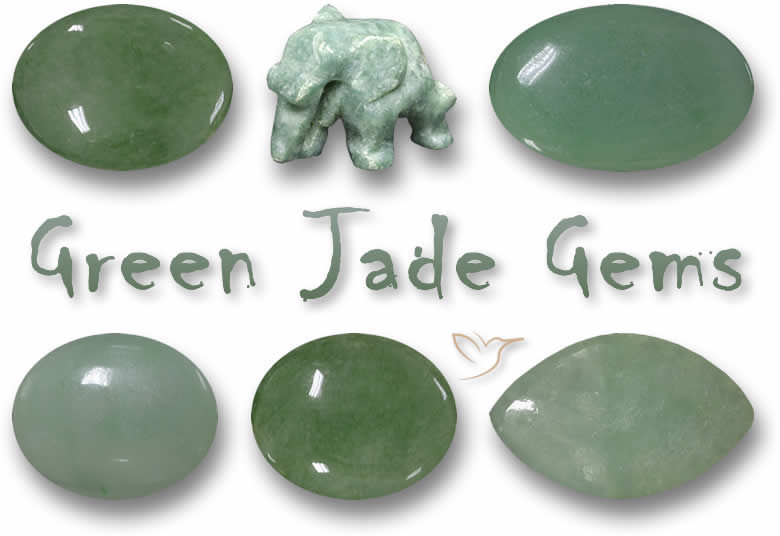 Grüne Jade-Edelsteine