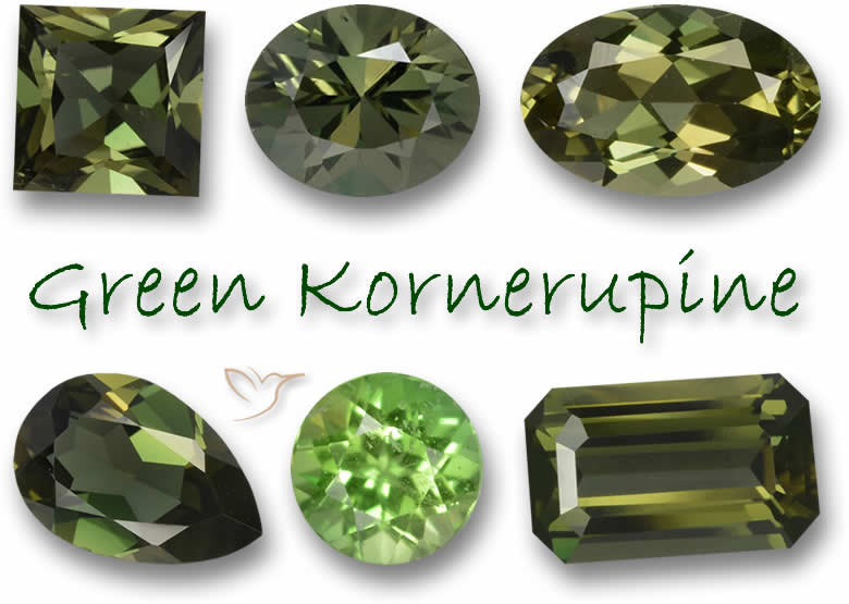 Grüne Kornerupin-Edelsteine