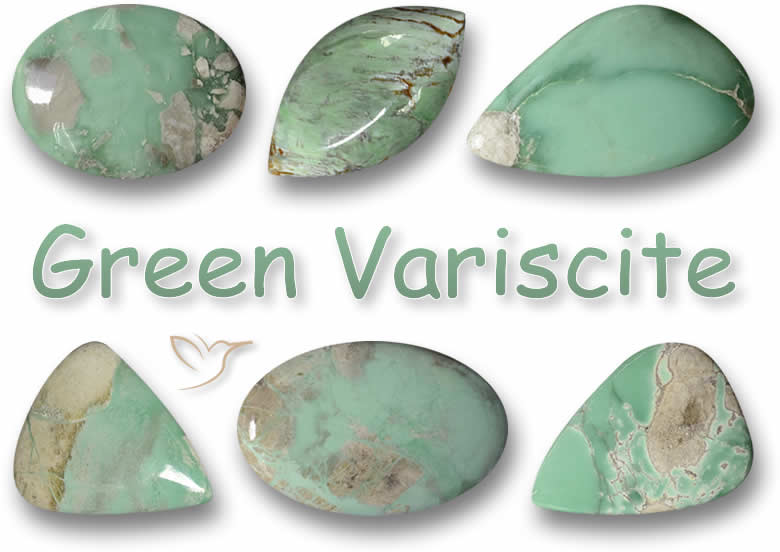 Grüne Variscit-Edelsteine