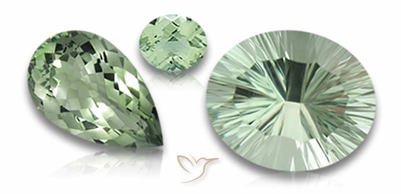 Prasiolith-Edelsteine