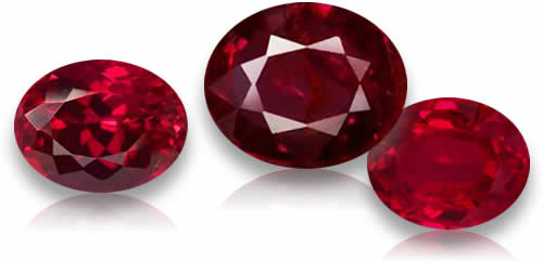 Geschäft Ruby Nur Erhitzt Edelsteine