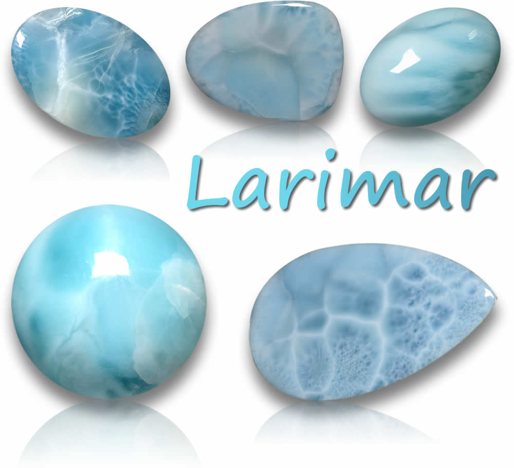 Natürliche Larimar-Edelsteine