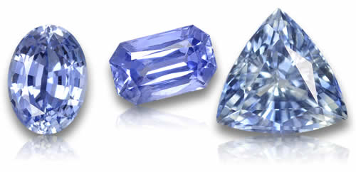 Lose hellblaue Saphir-Edelsteine