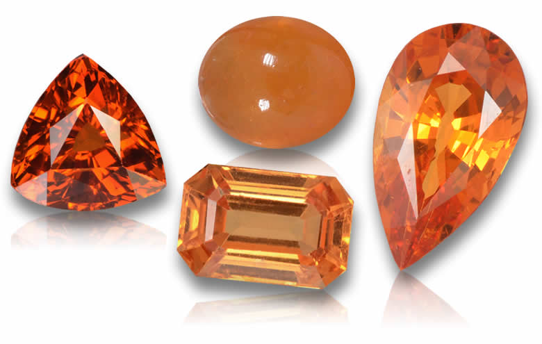 Lose Mandarin-Spessartin-Granat-Edelsteine
