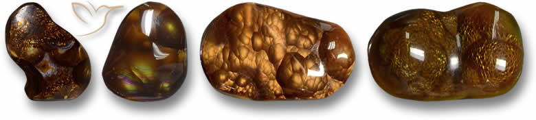 Seltsam geformte Feuerachat-Edelsteine