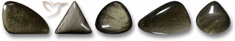 Seltsam geformte Obsidian-Edelsteine