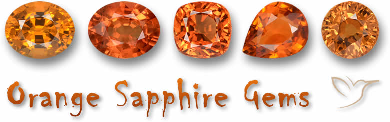 Orangefarbener Saphir