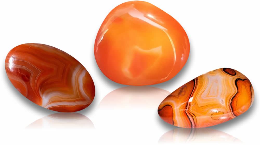Orange Sardonyx Edelsteine