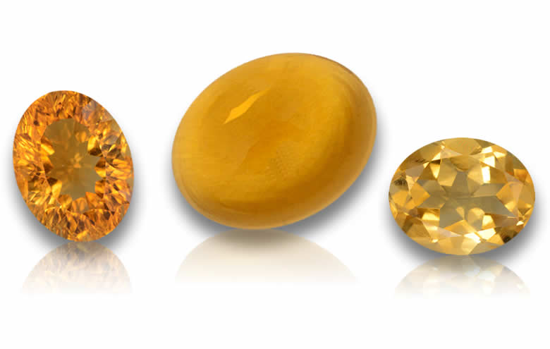 Oval Citrine: Natural, Faceted and Cabochon Ovals in Yellow, Orange, Buy Oval Citrine Wholesale