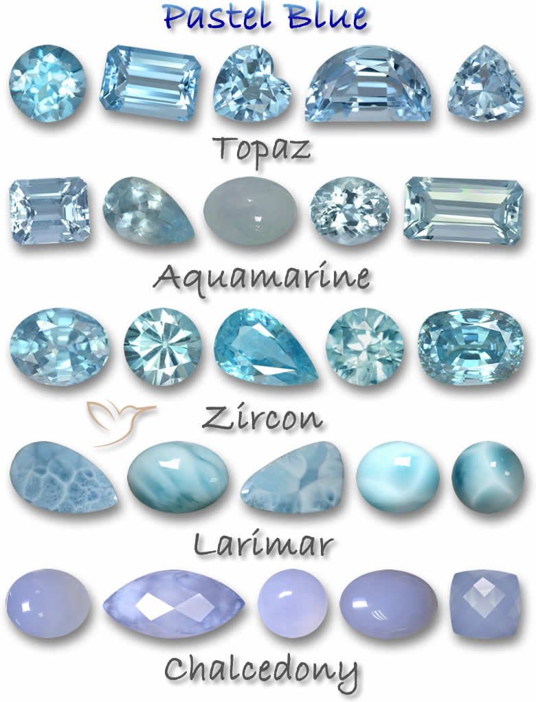 Pastellblaue Edelsteine