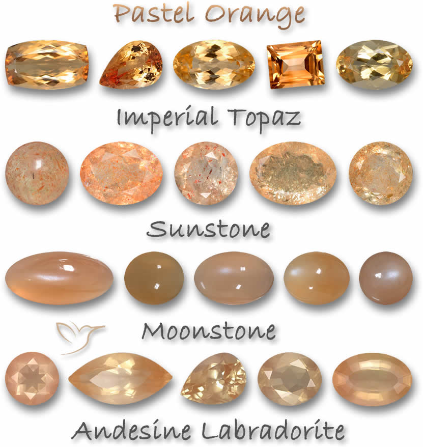 Pastellorange Edelsteine