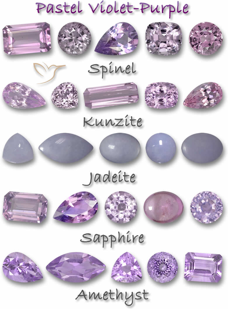 Pastellviolett-Lila Edelsteine