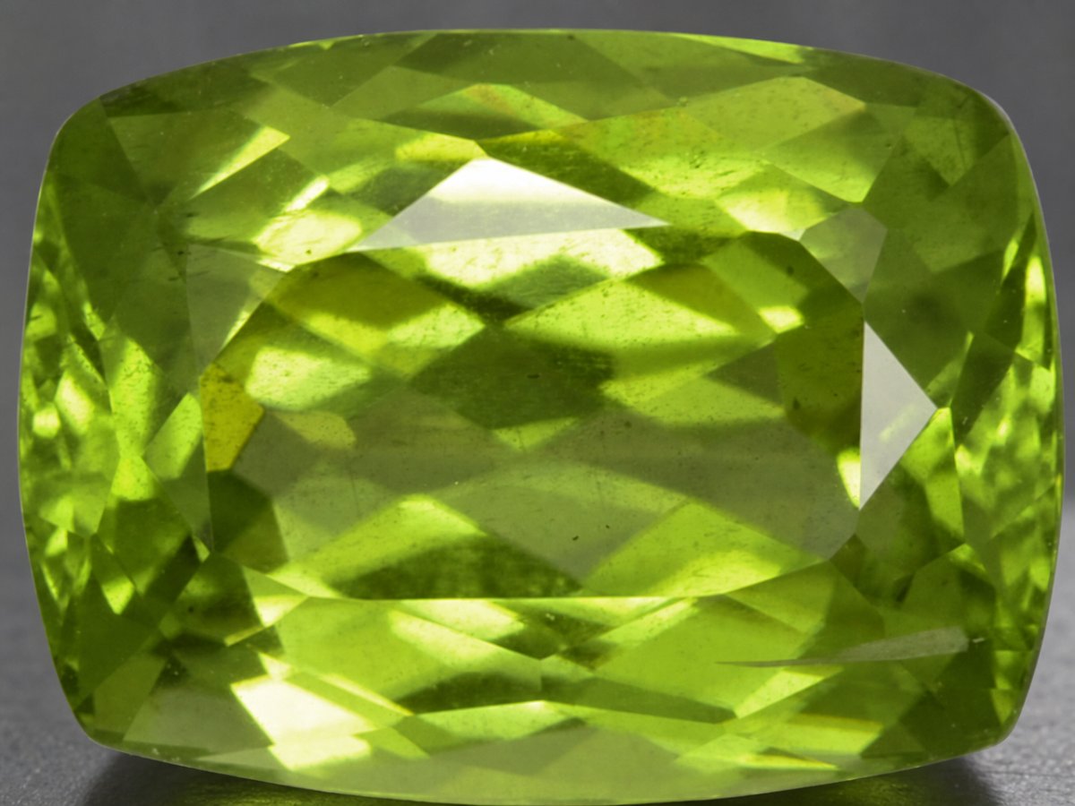 Nahaufnahme von natürlichen Peridot-Edelsteinen