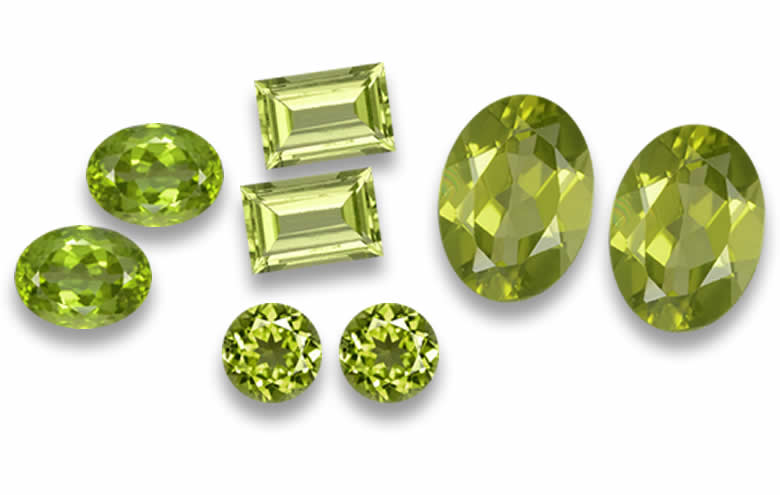 Loose Peridot Pairs: Round, Oval, Emerald Cut Peridot Pairs for Jewelry | Calibrated Peridot Pairs