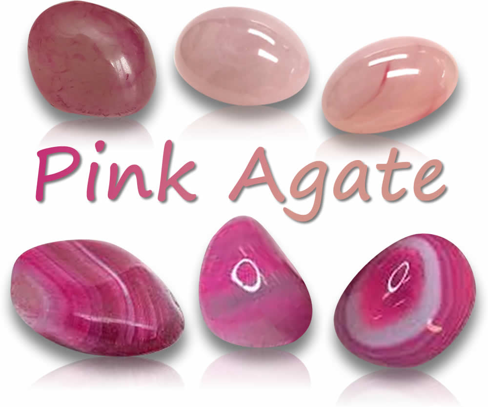 Natürliche rosa Achat-Edelsteine