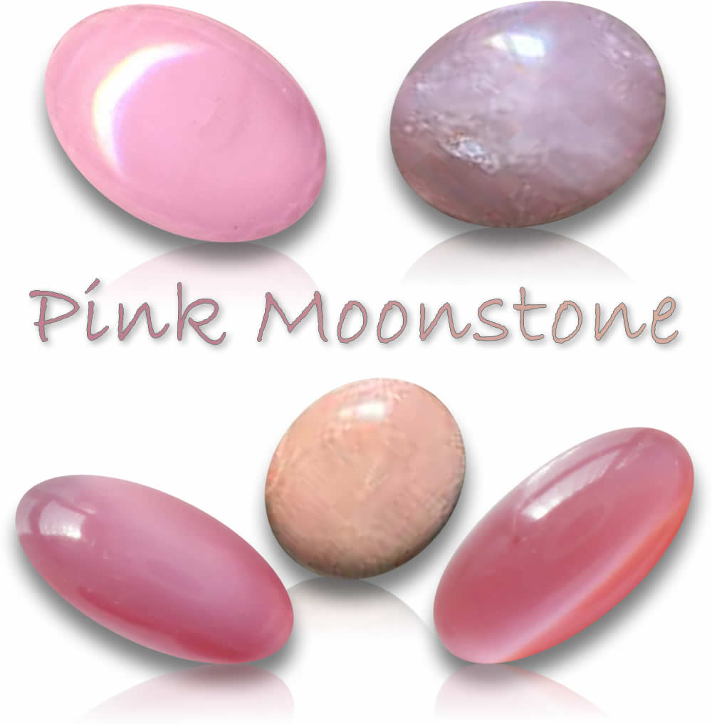 Natürliche rosa Mondstein-Edelsteine