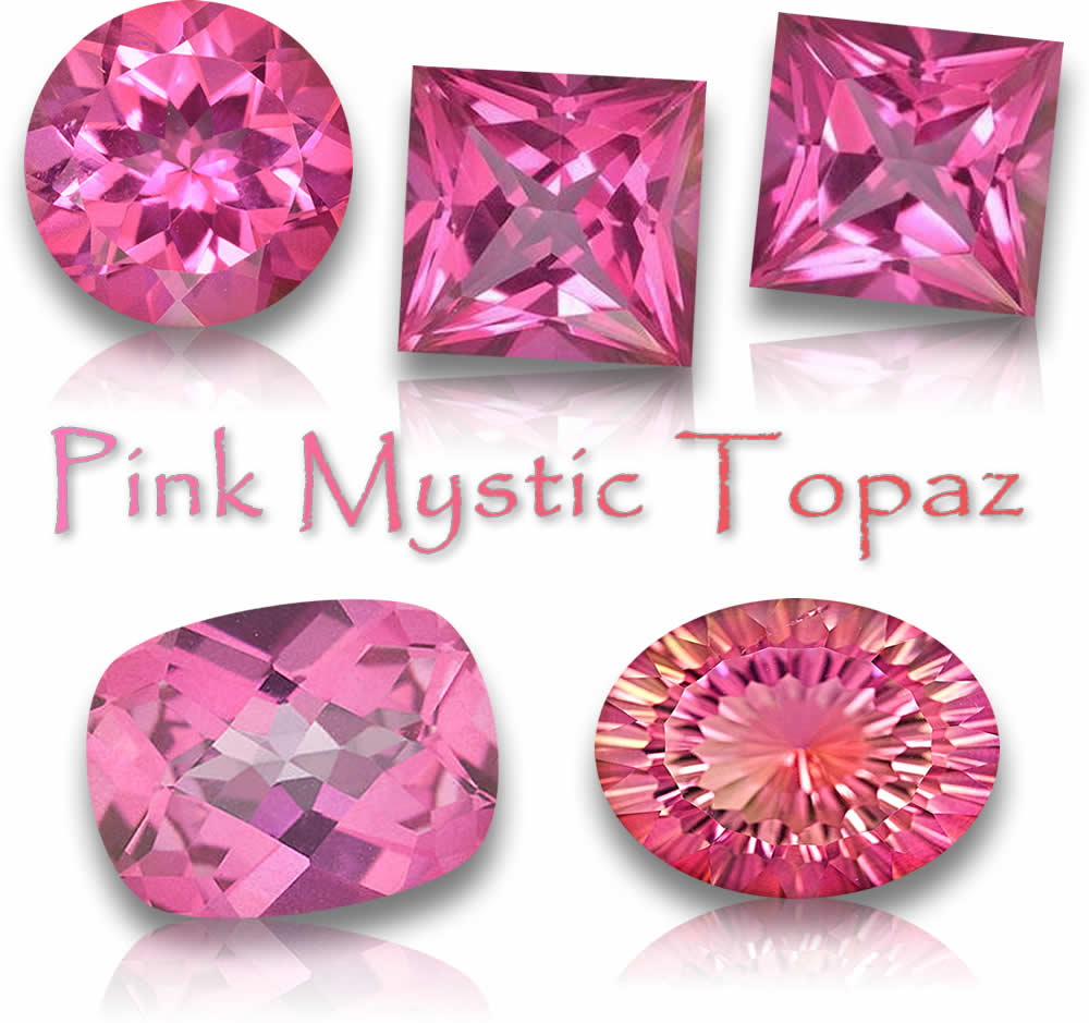 Natürliche rosa mystische Topas-Edelsteine